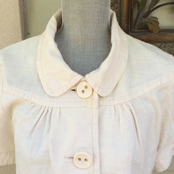 🎀Sashimi Vintage Beige Jacket . Linen, cotton - Picture 5 of 6